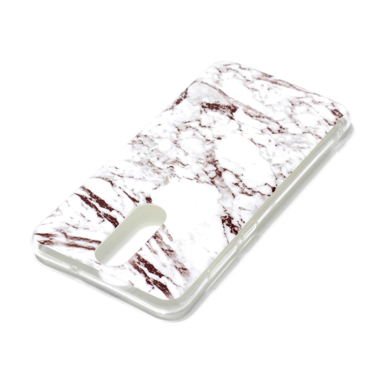 Marble Pattern IMD TPU Back Shell for Huawei Mate 10 Lite / nova 2i / Maimang 6 / Honor 9i (India) - White / Black-3
