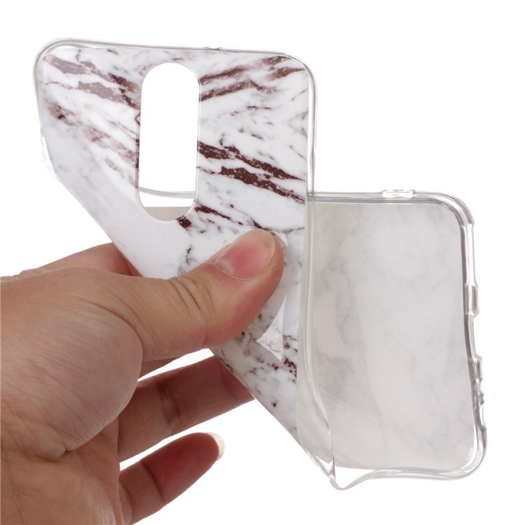 Marble Pattern IMD TPU Back Shell for Huawei Mate 10 Lite / nova 2i / Maimang 6 / Honor 9i (India) - White / Black-4