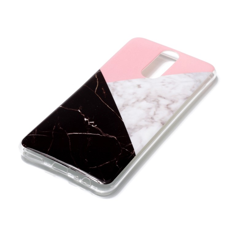 Teste Padrão De Mármore IMD TPU Volta Shell Caso Para Huawei Mate 10 Lite / nova 2i / Maimang 6 / Honra 9i (india) - Rosa / Branco / Preto-2
