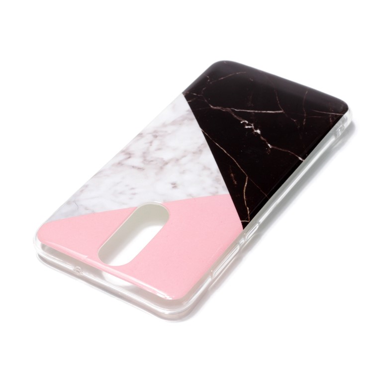 Teste Padrão De Mármore IMD TPU Volta Shell Caso Para Huawei Mate 10 Lite / nova 2i / Maimang 6 / Honra 9i (india) - Rosa / Branco / Preto-3