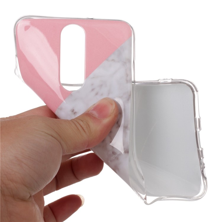 Teste Padrão De Mármore IMD TPU Volta Shell Caso Para Huawei Mate 10 Lite / nova 2i / Maimang 6 / Honra 9i (india) - Rosa / Branco / Preto-4