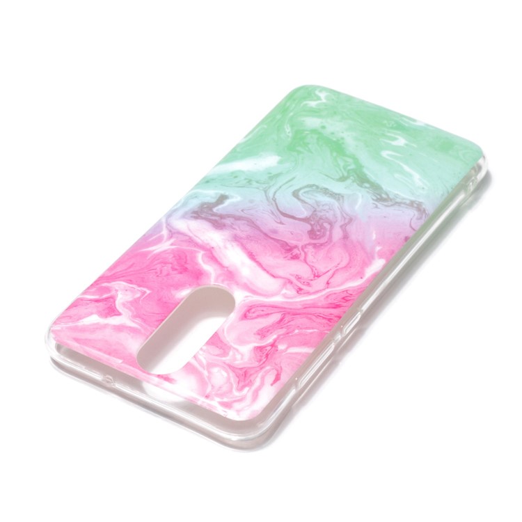 Marble Pattern IMD TPU Back Casing Shell for Huawei Mate 10 Lite / nova 2i / Maimang 6 / Honor 9i (India) - Pink/Green-3