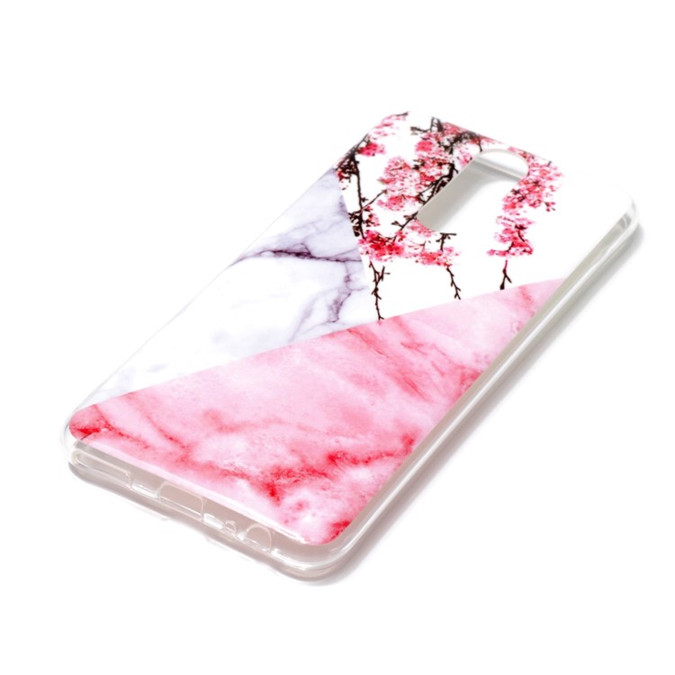 Marble Pattern IMD TPU Back Phone Case for Huawei Mate 10 Lite / nova 2i / Maimang 6 / Honor 9i (India) - Flower Pattern-2