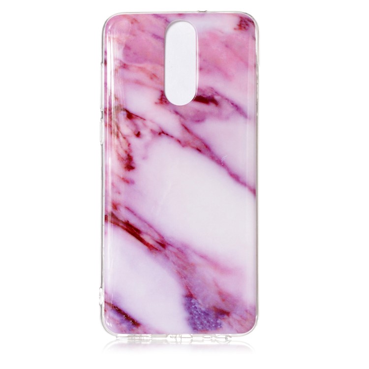 Marble Pattern IMD TPU Back Phone Shell for Huawei Mate 10 Lite / nova 2i / Maimang 6 / Honor 9i (India) - Pink-1