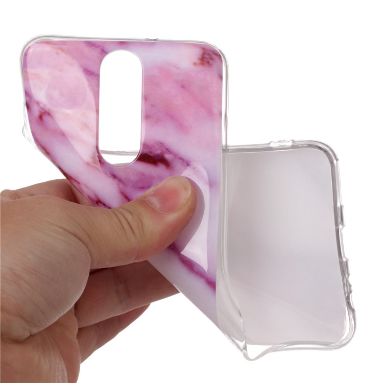 Marble Pattern IMD TPU Back Phone Shell for Huawei Mate 10 Lite / nova 2i / Maimang 6 / Honor 9i (India) - Pink-4