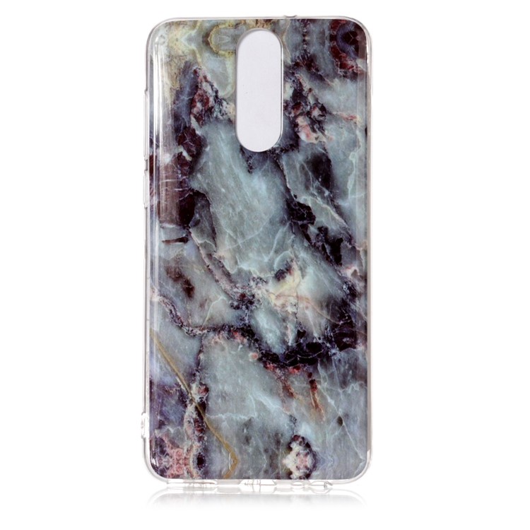 Marble Pattern IMD TPU Phone Accessory Shell for Huawei Mate 10 Lite / nova 2i / Maimang 6 / Honor 9i (India) - Black/Blue-1