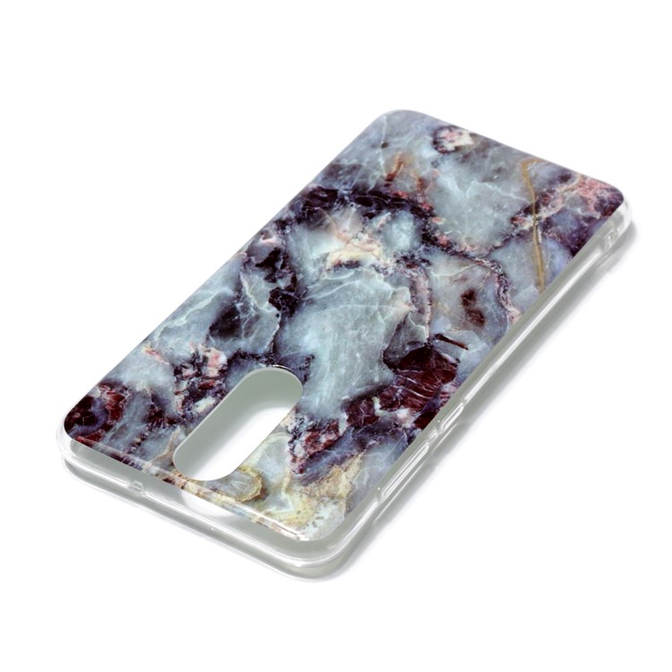 Marble Pattern IMD TPU Phone Accessory Shell for Huawei Mate 10 Lite / nova 2i / Maimang 6 / Honor 9i (India) - Black/Blue-3