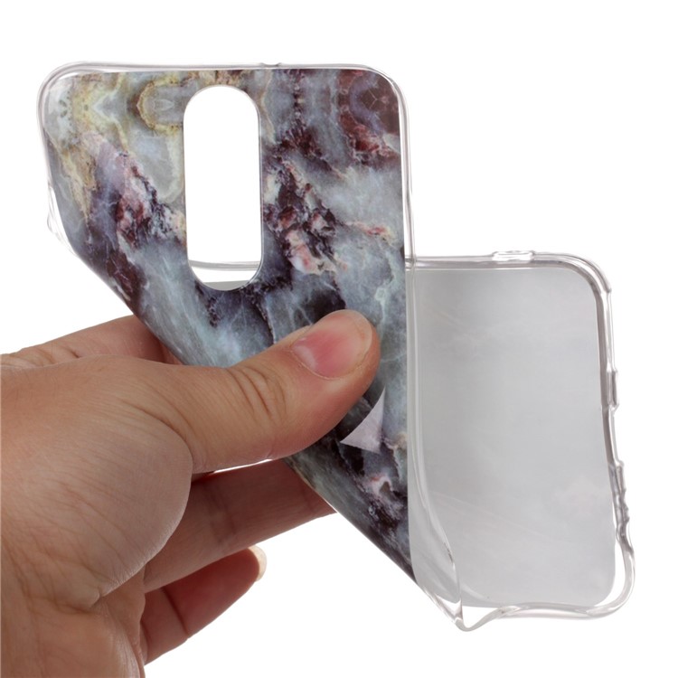 Marble Pattern IMD TPU Phone Accessory Shell for Huawei Mate 10 Lite / nova 2i / Maimang 6 / Honor 9i (India) - Black/Blue-4