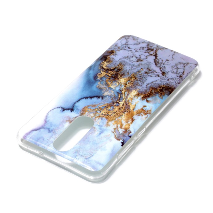 Marble Pattern IMD TPU Back Phone Accessory Cover for Huawei Mate 10 Lite / nova 2i / Maimang 6 / Honor 9i (India) - Baby Blue-3
