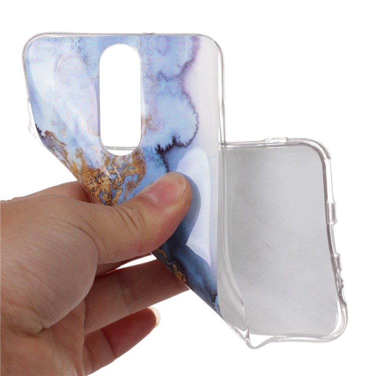 Marble Pattern IMD TPU Back Phone Accessory Cover for Huawei Mate 10 Lite / nova 2i / Maimang 6 / Honor 9i (India) - Baby Blue-4