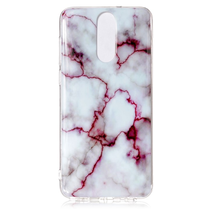 Marble Pattern IMD TPU Back Cellphone Protection Case for Huawei Mate 10 Lite / nova 2i / Maimang 6 / Honor 9i (India) - Purple-1