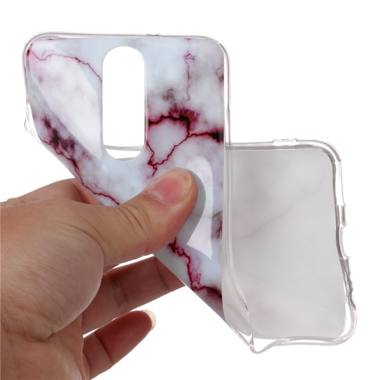 Marble Pattern IMD TPU Back Cellphone Protection Case for Huawei Mate 10 Lite / nova 2i / Maimang 6 / Honor 9i (India) - Purple-4