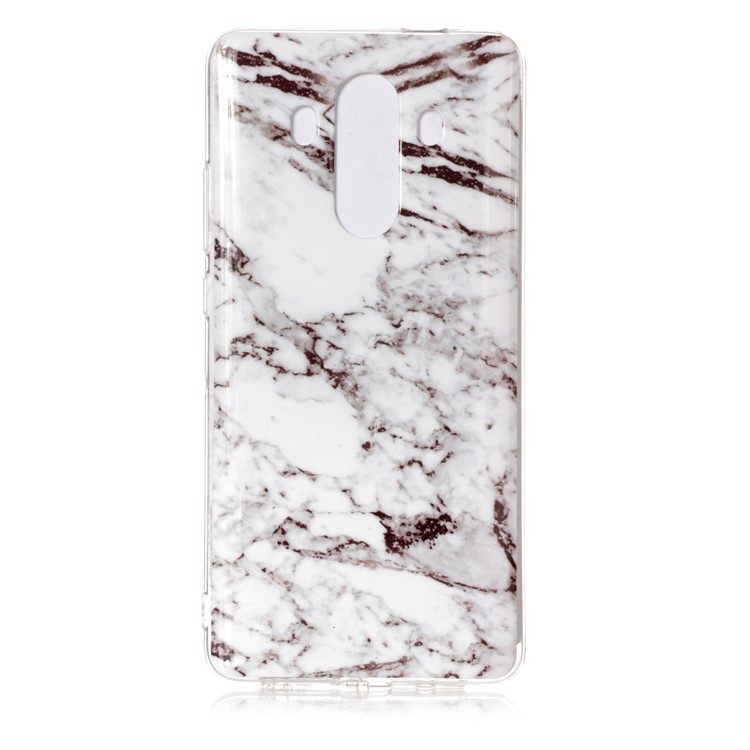 Marble Pattern IMD TPU Case for Huawei Mate 10 Pro - White / Black-1