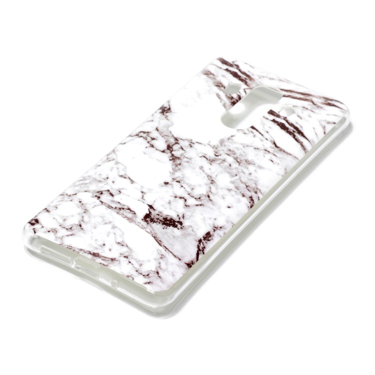 Marble Pattern IMD TPU Case for Huawei Mate 10 Pro - White / Black-2