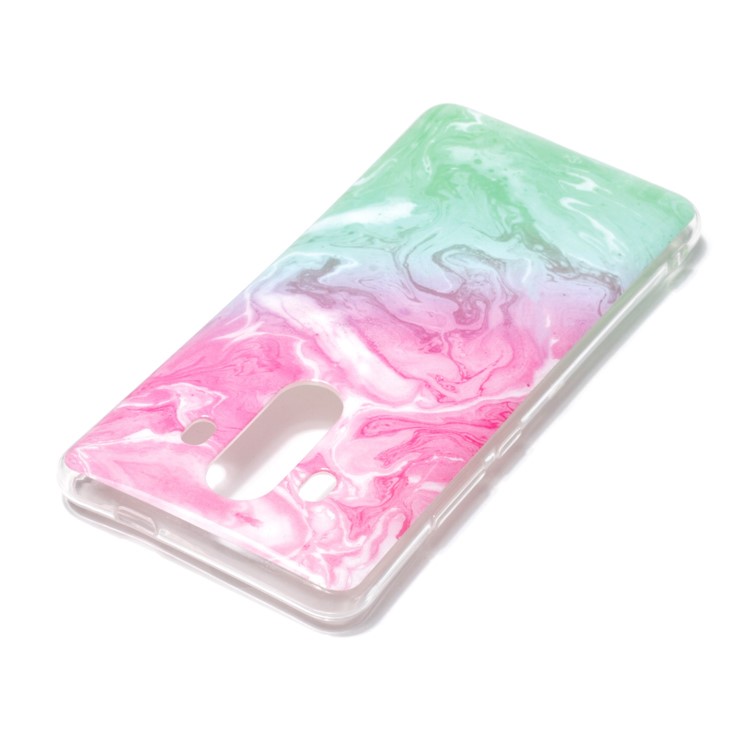 Marble Pattern IMD TPU Phone Case for Huawei Mate 10 Pro - Pink and Green-3