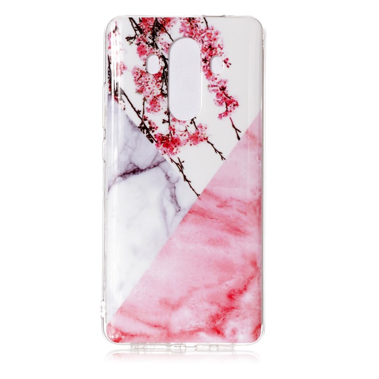 Marble Pattern IMD TPU Phone Cover for Huawei Mate 10 Pro - Flower Pattern-1