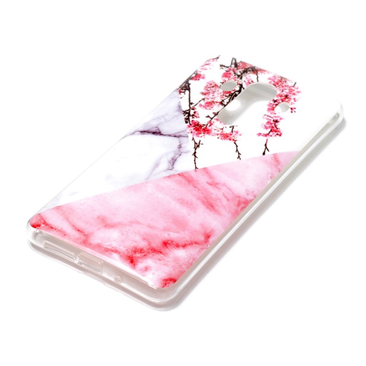 Marble Pattern IMD TPU Phone Cover for Huawei Mate 10 Pro - Flower Pattern-2