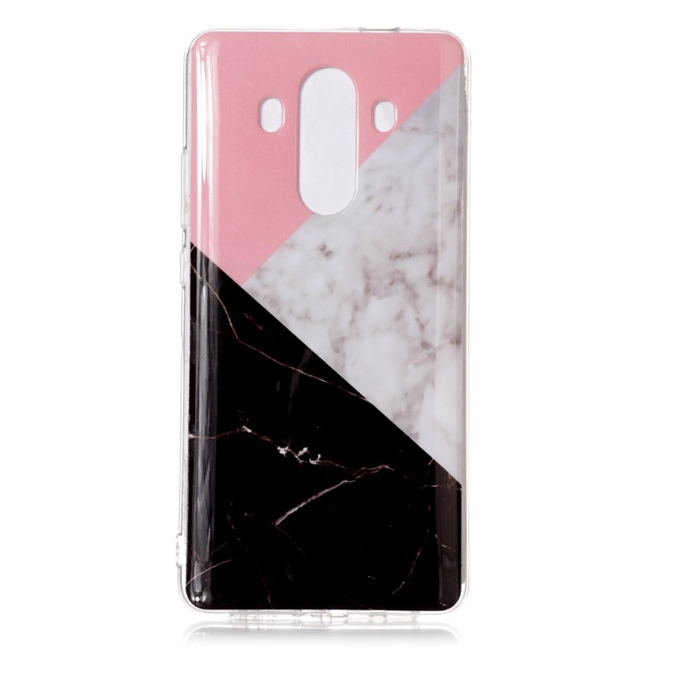 Marble Pattern IMD TPU Phone Casing Cover for Huawei Mate 10 Pro - Pink / White / Black-1