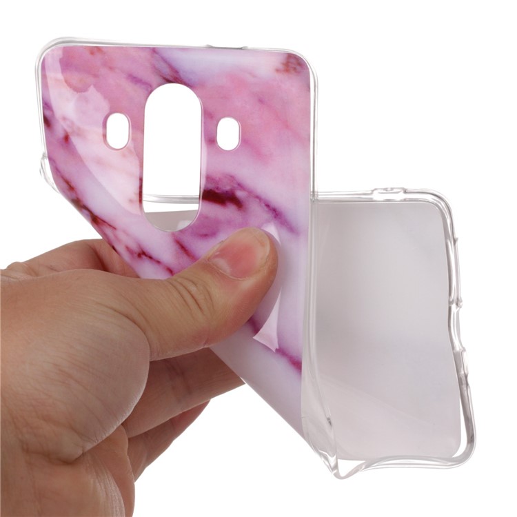 Marble Pattern IMD TPU Mobile Case for Huawei Mate 10 Pro - Pink-4
