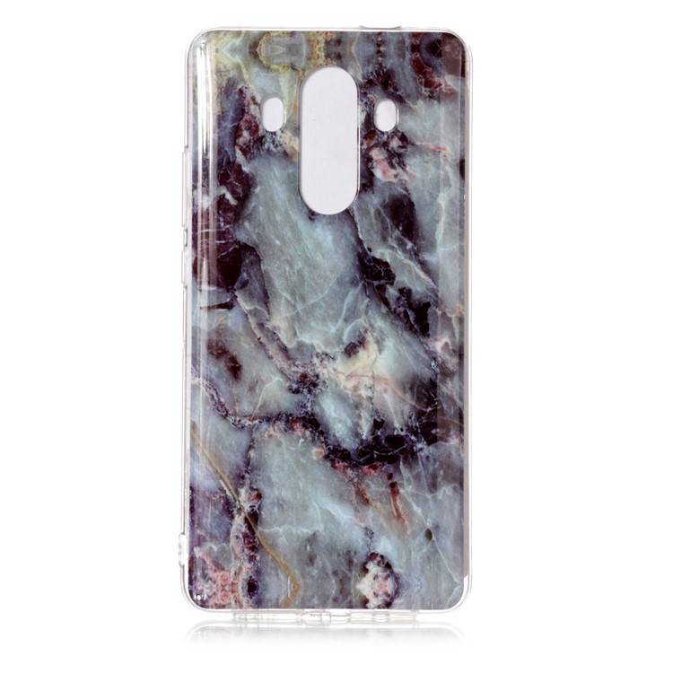 Marble Pattern IMD TPU Mobile Cover for Huawei Mate 10 Pro - Black Blue-1