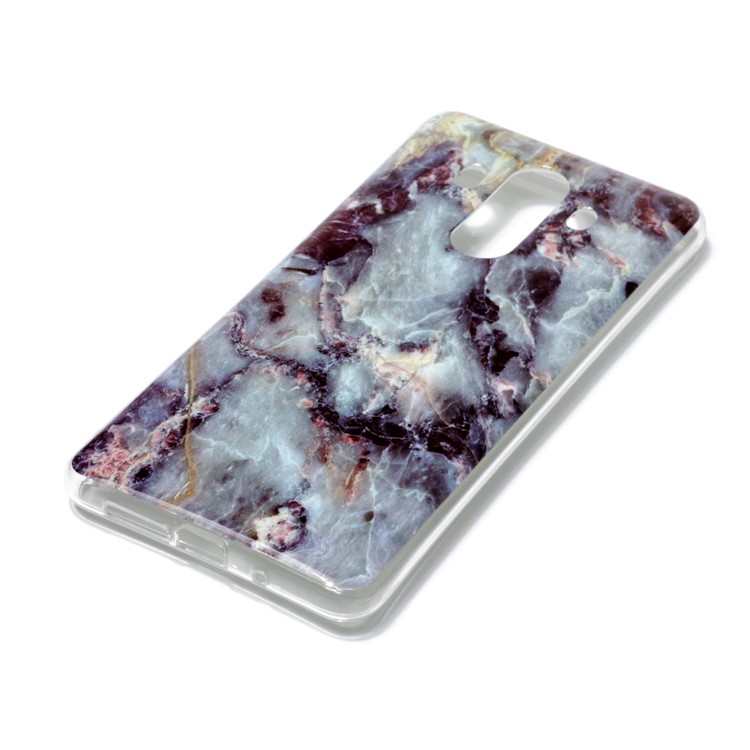 Marble Pattern IMD TPU Mobile Cover for Huawei Mate 10 Pro - Black Blue-2