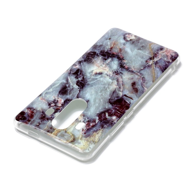 Marble Pattern IMD TPU Mobile Cover for Huawei Mate 10 Pro - Black Blue-3