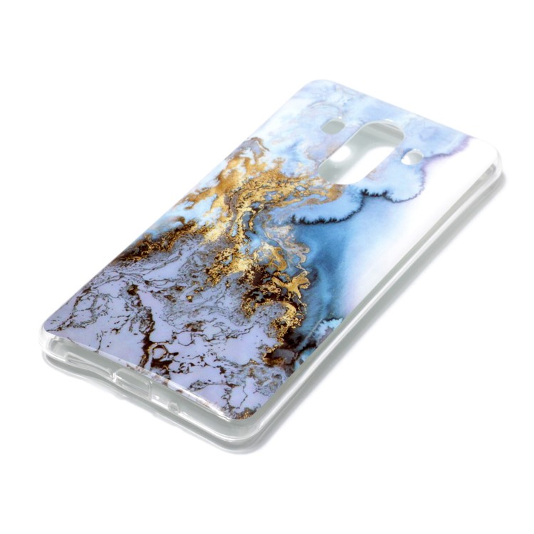 Marble Pattern IMD TPU Phone Protection Case for Huawei Mate 10 Pro - Baby Blue-2
