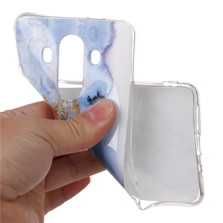 Marble Pattern IMD TPU Phone Protection Case for Huawei Mate 10 Pro - Baby Blue-4