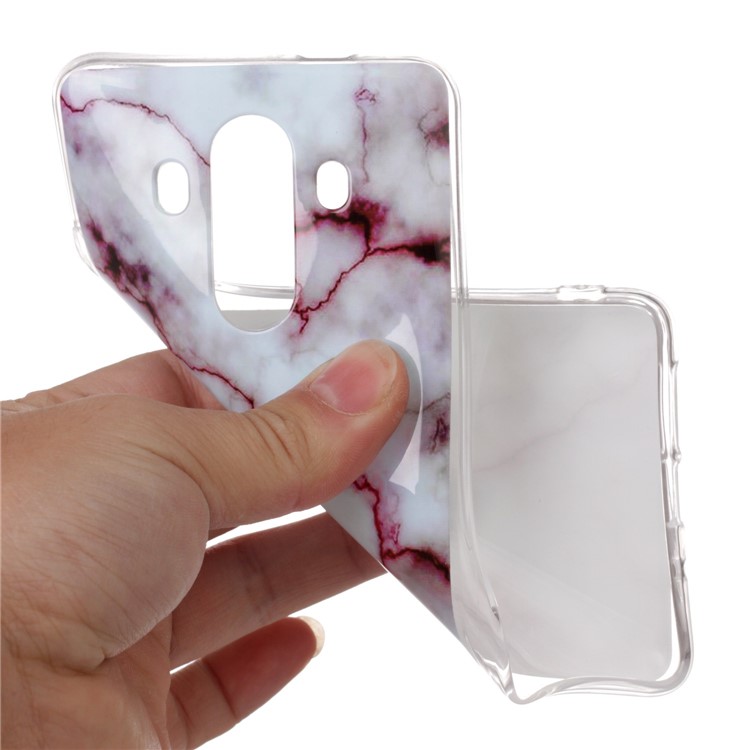 Marble Pattern IMD TPU Phone Protection Cover for Huawei Mate 10 Pro - Purple-4