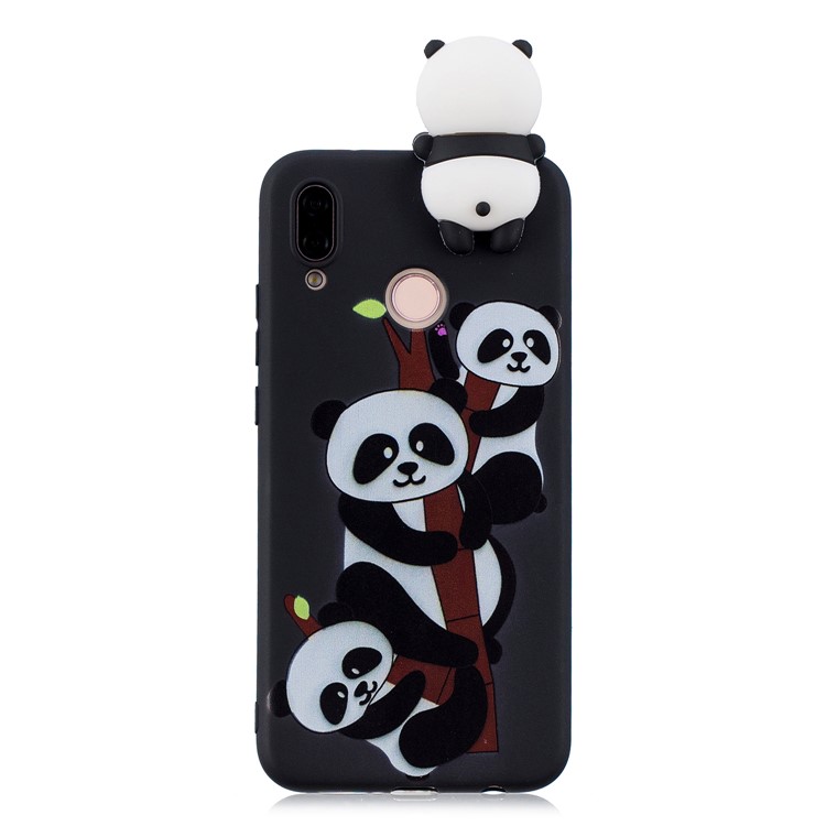 3D Cute Doll Pattern Printing TPU Phone Casing for Huawei P20 Lite / Nova 3e - Lovely Pandas-2