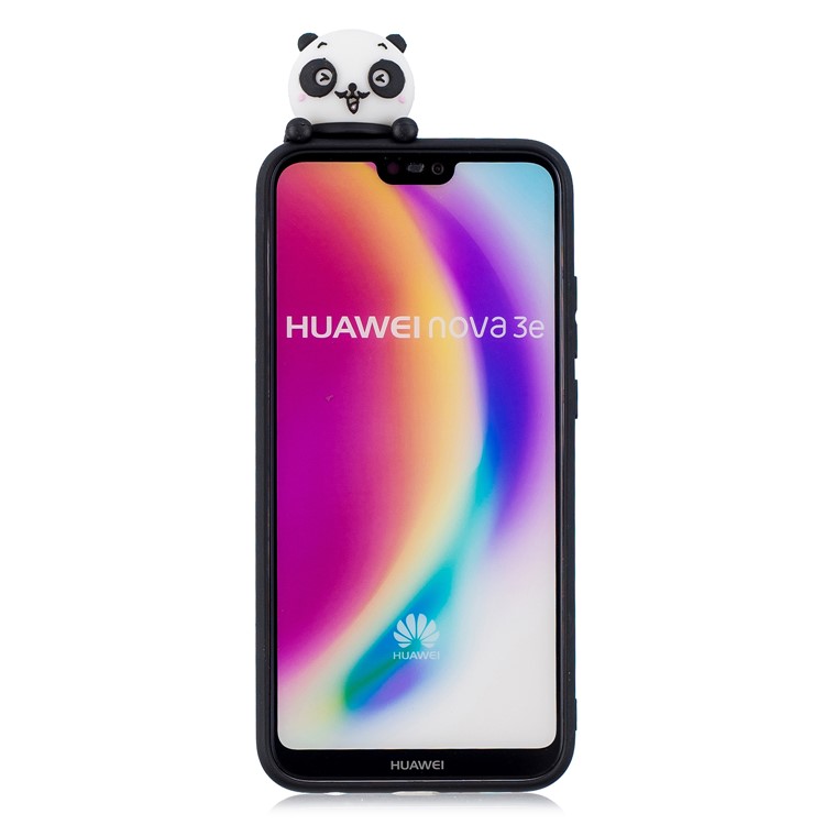 3D Cute Doll Pattern Printing TPU Phone Casing for Huawei P20 Lite / Nova 3e - Lovely Pandas-3