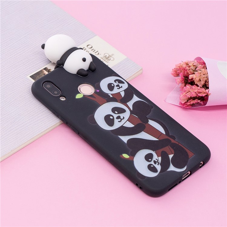 3D Cute Doll Pattern Printing TPU Phone Casing for Huawei P20 Lite / Nova 3e - Lovely Pandas-7