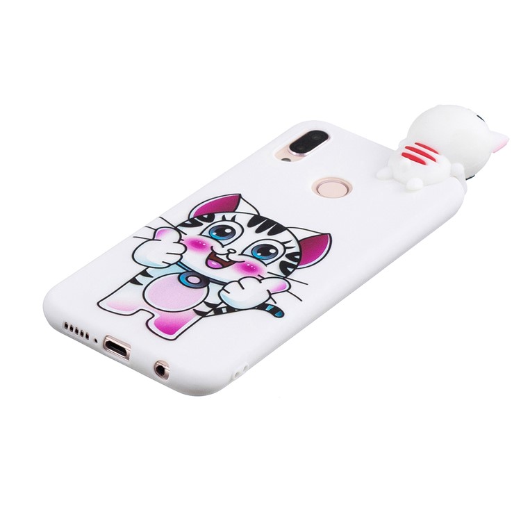 3D Cute Doll Pattern Printing TPU Mobile Case for Huawei P20 Lite / Nova 3e - Tiger-4