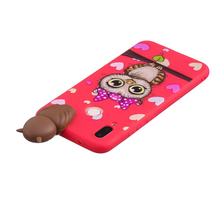 3D Niedliche Puppenmuster -druck TPU Mobile Cover Für Huawei P20 Lite / Nova 3e - Weibliche Eule-6