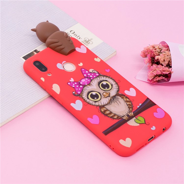 3D Niedliche Puppenmuster -druck TPU Mobile Cover Für Huawei P20 Lite / Nova 3e - Weibliche Eule-7