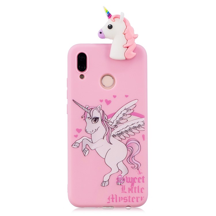 3D Cute Doll Pattern Printing TPU Phone Shell for Huawei P20 Lite / Nova 3e - Unicorn-2