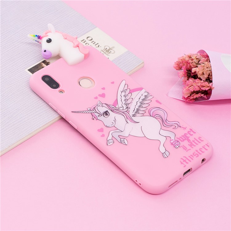 3D Cute Doll Pattern Printing TPU Phone Shell for Huawei P20 Lite / Nova 3e - Unicorn-7