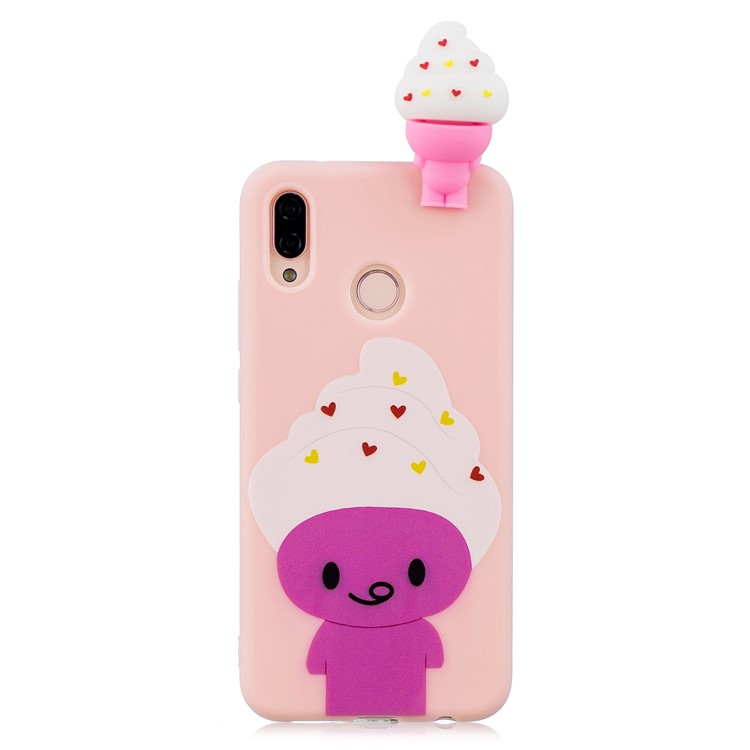 3d Mignon de Poupée Imprimerie TPU Mobile Shell Pour Huawei P20 Lite / Nova 3e - Animal de Dessin Animé