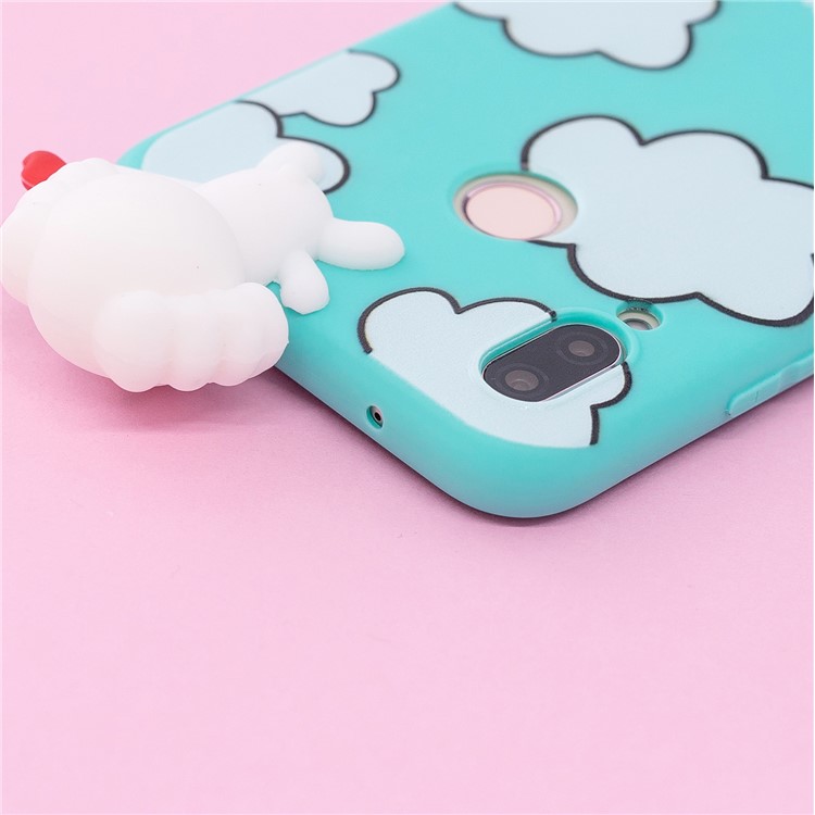 3D Cute Doll Pattern Printing TPU Mobile Phone Casing for Huawei P20 Lite / Nova 3e - Cloud Pattern-10