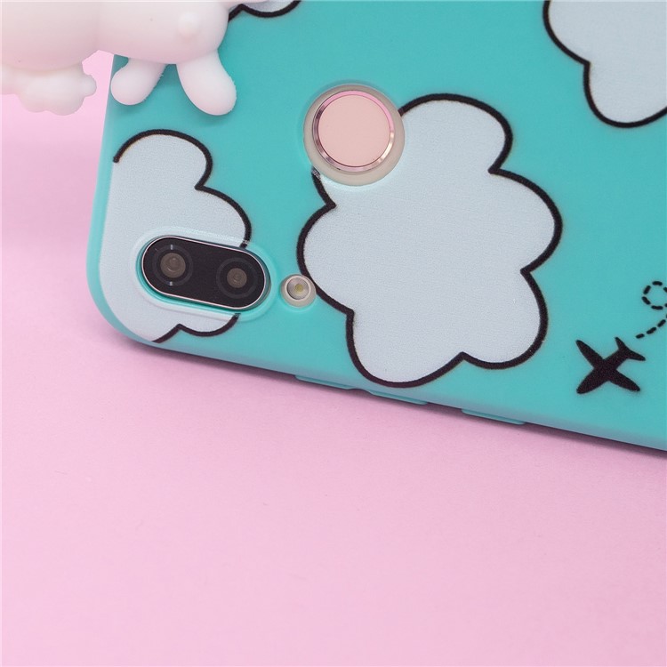 3D Cute Doll Pattern Printing TPU Mobile Phone Casing for Huawei P20 Lite / Nova 3e - Cloud Pattern-11