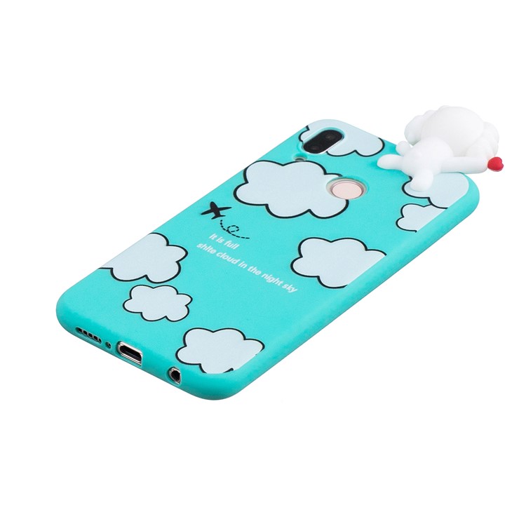 3D Cute Doll Pattern Printing TPU Mobile Phone Casing for Huawei P20 Lite / Nova 3e - Cloud Pattern-4