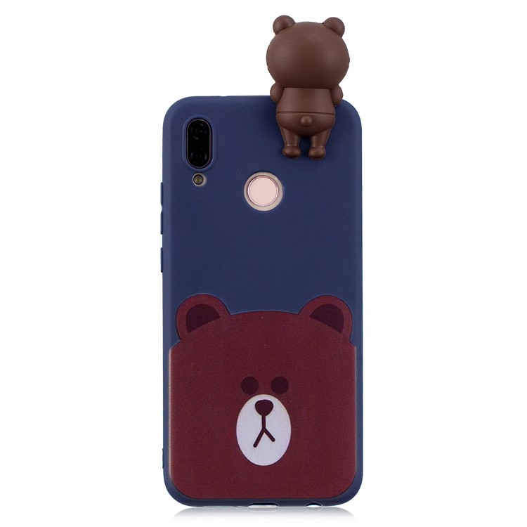3D Cute Doll Pattern Printing TPU Cell Phone Case Cover for Huawei P20 Lite / Nova 3e - Bear-2