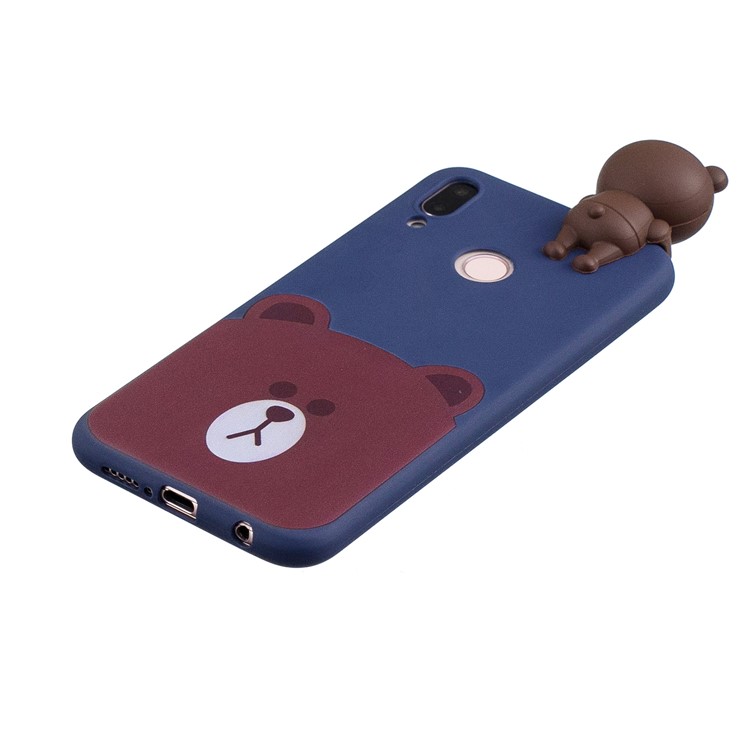 3D Cute Doll Pattern Printing TPU Cell Phone Case Cover for Huawei P20 Lite / Nova 3e - Bear-4