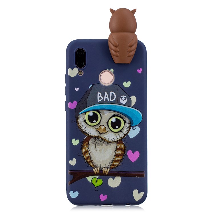 3D Cute Doll Pattern Printing TPU Protection Back Cover Shell for Huawei P20 Lite / Nova 3e - Male Owl-2
