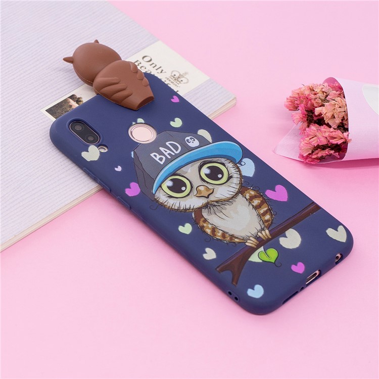 3D Cute Doll Pattern Printing TPU Protection Back Cover Shell for Huawei P20 Lite / Nova 3e - Male Owl-7