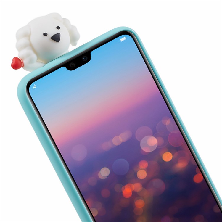 Modelo Lindo De La Muñeca 3D Que Imprime La Caja Del Teléfono De La Parte Posterior De TPU Para Huawei P20 Favorable - Patrón De Nubes-9
