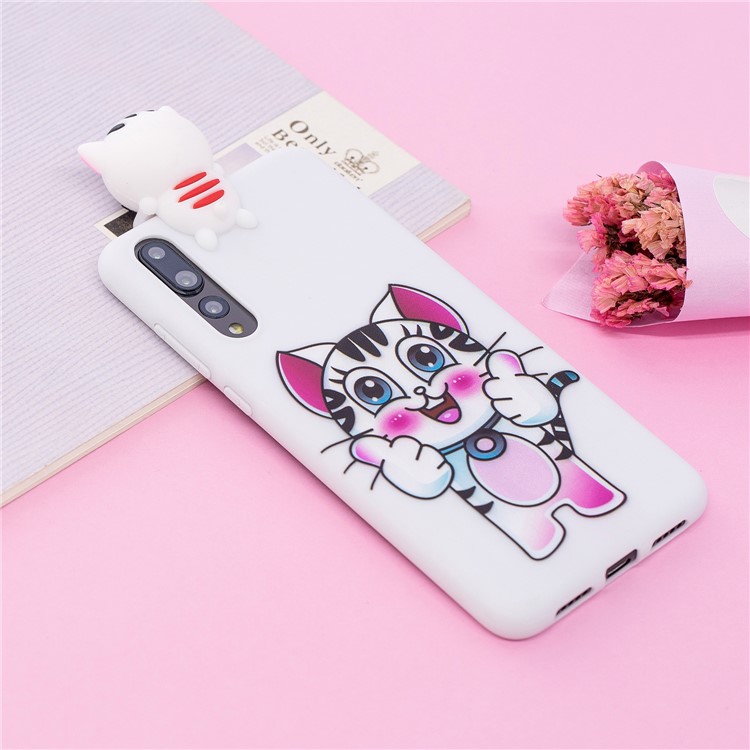 Cover Posteriore TPU Per Motivi di Bambola Carina 3D Per Huawei P20 Pro - Tigre-7