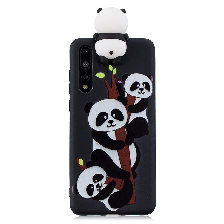 Caselaggio Del Telefono TPU Per Motivi di Bambola Carina 3D Per Huawei P20 Pro - Panda Adorabili