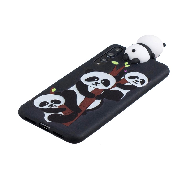 3d Mignon de Poupée Mignon Imprimerie TPU Téléphone Pour Huawei P20 Pro - Beaux Pandas