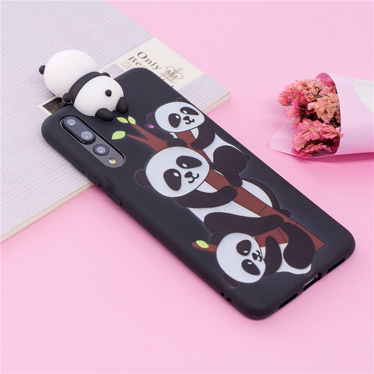 3d Mignon de Poupée Mignon Imprimerie TPU Téléphone Pour Huawei P20 Pro - Beaux Pandas